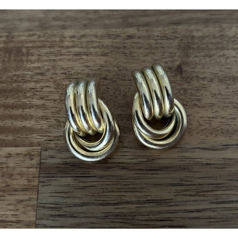 Vintage UNBRANDED Fantasy Earrings Gold Tone Y2K